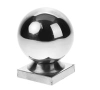 Stainless Steel Flag Pole Ball Topper Silver 50mm Replacement | Integrated Ornament, Architectural Use for Fences and Handrail Posts, Silver Finish, Outdoor Indoor