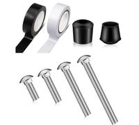 Stainless Steel Flagpole Weight Anchor Kit with 4 Size-Graded Anchors, 2 Heavy-Duty Flagpole Covers & 2 Rolls PVC Electrical Tape for Honor Guard, Training and Outdoor Use