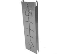 Stainless Steel Flame Salmon Holder 52 x 11.5 x 3 cm with 180° Rotation and Non-Slip Tilt Angles for Fire Bowls and Kettle Barbecues, Dishwasher Safe BBQ Accessory(B)