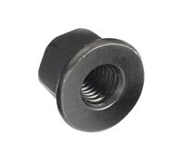 Stainless Steel Flange Nuts,Self Tapping Screws Black Flanged Nuts M8 M10 M12 M14 M16 M18 M20 M22 M24 Hex With Collar Nuts High Steel DIN6331(DIN6331 black-1Pcs M10)(DIN6331 black 10Pcs M6)
