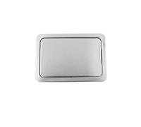 Stainless Steel Flap Flush Recessed Built-in Balance Swing Flap Lid Cover Trash Bin Garbage Can Kitchen Counter Top for Kitchen Counter Top(Silver 22.7x16.3CM)