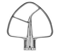 Stainless Steel Flat Beater,Compatible for KitchenAid Tilt-Head & 4.5-5 Qt Stand Mixer, Pastry Mixing Attachment
