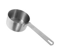 Stainless Steel Flat Bottom Measuring Scoop 2/3 Cup 160 Ml | Silver Finish, Marks and Comfortable Grip, Portable for Wet or Dry Ingredients, Easy Cleaning