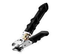 Stainless Steel Flat Edge Nail Clipper, Ergonomic Long Anti Slip Grip Handle, Gear Lock Cutting, for Fingernails and Toenails, Heavy Duty Ingrown Nail Clippers for the Whole Family