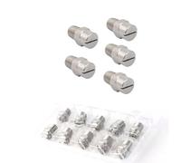 Stainless Steel Flat Fan Nozzle 1/8 1/4 Inch Male Thread Pack of 5 65/80/95/110 Degrees(1/4 External Thread 12.5mm (Bore Diameter 1.8mm),95°)
