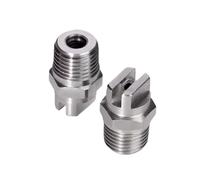 Stainless Steel Flat Fan Nozzle 1pc 1/4 BSPT Flat Fan Nozzle Water Spray Jet Nozzle high Pressure 110 Degree HVV Water Spray Nozzle for Cleaning Washing(1I4-6501)