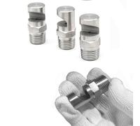 Stainless Steel Flat Fan Spray Tip， 304 Stainless Steel Flat Fan Spray Nozzle 1/8-3/4 Inch BSP Threads 2 Or 5 Pcs(3/4 Wide Angle Fan Nozzle (Hole Diameter 12.3mm),5pcs)