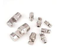 Stainless Steel Flat Fan Spray Tip， 304 Stainless Steel Flat Fan Spray Nozzle British Thread 1/8-3/4 120-150 Degrees 2pcs(1/2 Wide Angle Fan Nozzle (Hole Diameter 6.5mm),2pcs)