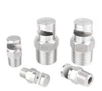 Stainless Steel Flat Fan Spray Tip， 304 Stainless Steel Flat Fan Spray Nozzle Multiple Thread Sizes Pack of 2 Or 5 Pcs(1/4 Wide Angle Fan Nozzle (Hole Diameter 2.9mm),2pcs)
