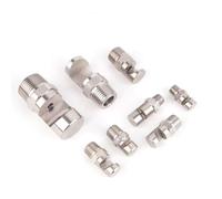 Stainless Steel Flat Fan Spray Tip， Stainless Steel Wide Angle Fan Nozzle 1/8-3/4 BSPT 120-150 Degrees Pack of 2 Or 5 Pcs(1/8 Wide Angle Fan Nozzle (Hole Diameter 1.4mm),5pcs)