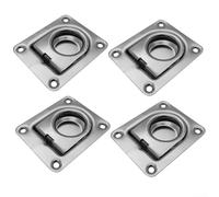 Stainless Steel Flat Mount D-Rings Set Of 4 For Boat Trailer Truck Floor Mount Cargo Tie Down Anchors