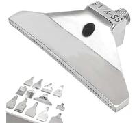 Stainless Steel Flat Nozzle Male Thread 1/4" BSPT, Air Knife 8-16 Hole Dust Blowing Nozzle for Blower Compressed Air Silver 2pcs 48 Hole Stainless Steel (Polished)