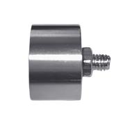 Stainless Steel Flat Roller Wheel, 304 Steel 25X16MM | Threaded Mounting and Fastening Nut, Ungrooved Wheel Profile, Hardware for Dock Equipment Sliding Assemblies