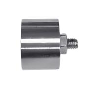 Stainless Steel Flat Roller Wheel, 304 Steel 5X18MM | Threaded Mounting and Fastening Nut, Ungrooved Wheel Profile, Hardware for Dock Equipment Sliding Assemblies