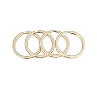 Stainless Steel Flat Split Key Ring, 10/20PCS Metal Key Chains 15 20 25 28 30mm Keyring Split RingKey Ring(Kc Gold,32mm-10pcs)