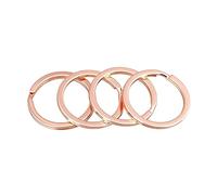 Stainless Steel Flat Split Key Ring, 10/20PCS Metal Key Chains 15 20 25 28 30mm Keyring Split RingKey Ring(Rose Gold,30mm-10pcs)