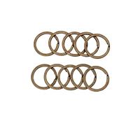 Stainless Steel Flat Split Key Ring, 10 Pcs/lot 25mm 28mm 30mm Multifunction Stainless Steel Hole Key Ring Key Chain Rhodium Plated Round Split Keychain(Gt,28cm)