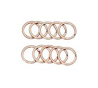 Stainless Steel Flat Split Key Ring, 10 Pcs/lot 25mm 28mm 30mm Multifunction Stainless Steel Hole Key Ring Key Chain Rhodium Plated Round Split Keychain(Rg,25cm)
