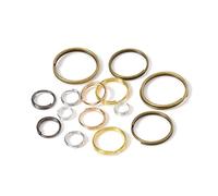 Stainless Steel Flat Split Key Ring, 200pcs 5-14mm Key Rings Open Jump Split Rings Double Loops Circle Keychain Ring Holder Connectors(Gun Black,5mm)