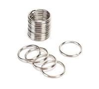 Stainless Steel Flat Split Key Ring, Split Key Rings Stainless Steel Silver Pack of 100 Pcs 12mm 15mm 16mm 20mm(15mm)