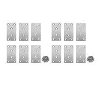 Stainless Steel Flat Straight Brackets 12 PCS Mending Plates Straight Brace Brackets Heavy Duty Flat Bracket Stainless Steel Repair for Furniture Wood for Wood