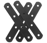 Stainless Steel Flat Straight Brackets 12Pcs Straight Bracket Heavy Duty Joining Repair Brackets for Wood Fence Bookshelves Cabinet Flat Metal Mending Plates Supports for Wood