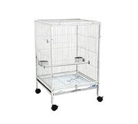 Stainless Steel Flat Topped Bird Cage for Parrots, Lovebirds, Finches & Myna - Ideal Aviary for Small to Medium Birds