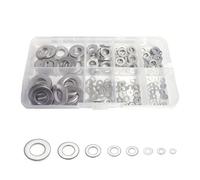 Stainless Steel Flat Washers, for Screws and Bolts, 180Pcs Metal (8 Sizes 2-10mm) Assortment Set
