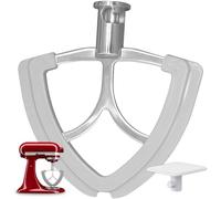 Stainless Steel Flex Edge Beater, Flat Beater Paddle Attachments and Accessories for Kitchenaid Mixer, Fits for Tilt-Head 4.5-5Quart Stand Mixer Bowls, with Flexible Silicone Edges Scraper