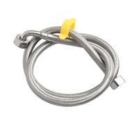 Stainless Steel Flexible Hose Pipe Connectors Elbow for Plumbing Boilers Bathrooms Kitchens DIY Replacement 1/2" 90° Angle High Pressure Resistant 60/80/100cm Length(100cm)