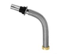 Stainless Steel Flexible Sink Siphon Waste Drain Hose 40cm or 60cm Silver Bathroom Basin Plumbing Pipe High Temperature Resistant Leak Proof Easy Install(40cm)