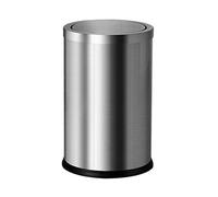 Stainless Steel Flip Trash Can - Sleek Silver Waste Bin for Home School Hospital and Airport - Modern Design Easy to Clean Perfect for Any Space