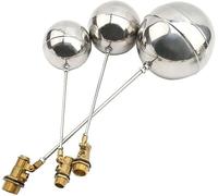Stainless Steel Float Ball Valves, 1pcs 1/2" 3/4" 1" 2" Brass Straight Plug Cold and Hot Water Tank Floating Ball Valve(1 inch DN25)