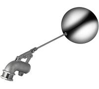 Stainless Steel Float Ball Valves, DN15-DN50 Water Ball Cock Tank Liquid Level Metal Bends Float Valve, 1pcs(DN40)