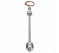 Stainless Steel Float Switch Vertical Water Sensor for Tank Liquid Level Monitoring with High Temperature Resistant Wire and Reversible Operation (250mm )