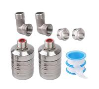 Stainless Steel Float Valve 2-Pack Fully Automatic Water Level Control Valve for Water Tanks Towers Pools Solar Storage Systems - 304 Ss 0.2-10 Kilograms Pressure Range No Electricity Required