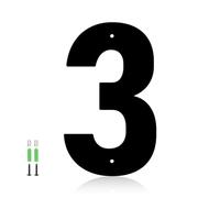 Stainless Steel Floating House Numbers, 20 Inch Modern Metal Address Letters and Mailbox Numbers, House Address Plaques for Home, Apartment, Garages, Storefronts, Doors, Gardens (Black, 3)