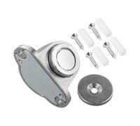 Stainless Steel Floor Door Stopper With Powerful Magnetic Suction And Catch Screw Designed To Hold Doors Firmly In Place Against Wind And Draft(Silver)