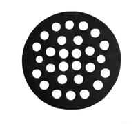 Stainless Steel Floor Drain Cover, Screw-in Bathroom Shower Drain Grate With Anti-Clog Design 10X10cm For 4-inch To 14-inch Drain Pipes(Round - Black)