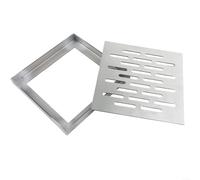 Stainless Steel Floor Drain Cover with Frame Supports Reliable Drainage Functionality in Both Urban and Installations (150 * 150 * 20mm)