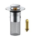 Stainless Steel Floor Drain Filter Washbasin Plug Anti Odor Pop-Up Bounce Core Basin Stopper Hair Catcher Shower Sink Strainer(WHITE)