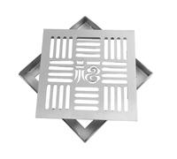 Stainless Steel Floor Drain Grate Cover With Frame, Square Drain Cover, Outdoor Drainage Channel Cover, Anti-Slip Design for Driveway Garden Bathroom(150 * 150 * 20 * 2mm)