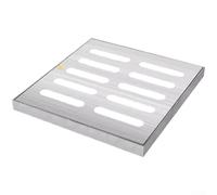 Stainless Steel Floor Drain Grate with Robust Frame for Garden Manhole Drain and Rainwater Drainage in Residential Landscapes (250x250mm)
