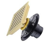 Stainless Steel Floor Drain Replacement Square Shower Floor Flange Stainless Steel Hair Strainer Removable Grids Bathroom Square Shower with Flange