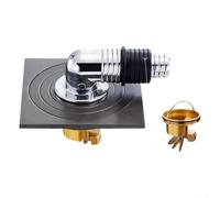 Stainless Steel Floor Drain With Full Copper Core For Bathroom And Kitchen, Automatic Anti Valve With Debris Filter, Grey Finish, 10x10cm Size(7)