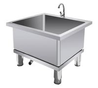 Stainless Steel Floor Mop Sink, Commercial Deep Basin Freestanding Sink, Large-Capacity Floor-Standing Sink, 50x40x50cm