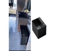 Stainless Steel Floor Mount Mop Sink - Slop Sink Basin with Mop Pool Kit, Commercial Utility Tub for Kitchen, Restaurant, and Business Use(Black 60x40x40cm)
