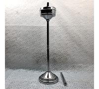 Stainless Steel Floor Standing Ash Tray with Lid, Self-Cleaning Design for Smoke-Free Environment, Ideal for Commercial and Home Use