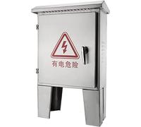 Stainless Steel Floor Standing Junction Box, Waterproof Electrical Enclosure With Hinged Cover & Mounting Plate, Durable Metal Electrical Equipment Cabinet,A Color-L60*W20*H90CM