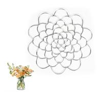 Stainless Steel Floral Grid Organizer, Floral Grid for Vase,4/5/6 Inch Flower Arrangement Holder, Plant Flowers Stem Grid Holder Insert for Vase Bouquets.(Silver,6 Inch)